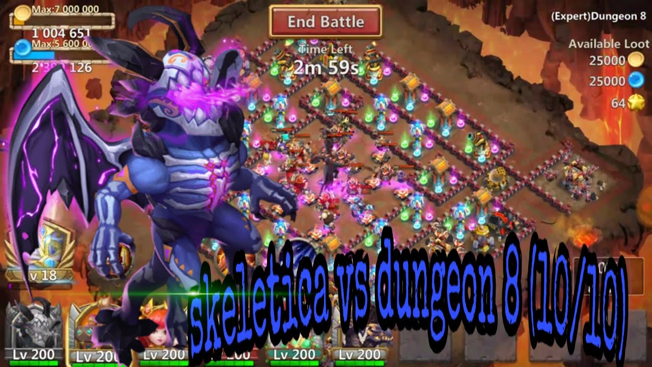 Skeletica - (Expert) Dungeon 8 (10/10)  -  Castle Clash