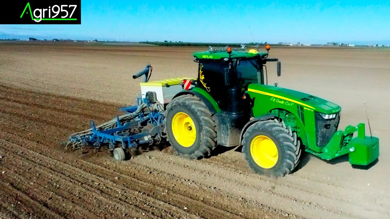 SEMINA FRUMENTO XL: JOHN DEERE 8400R, PNEUMATICI VREDSTEIN & VERTULLI 7m - FINO A 16 km/h! 🇺🇸🦌💨