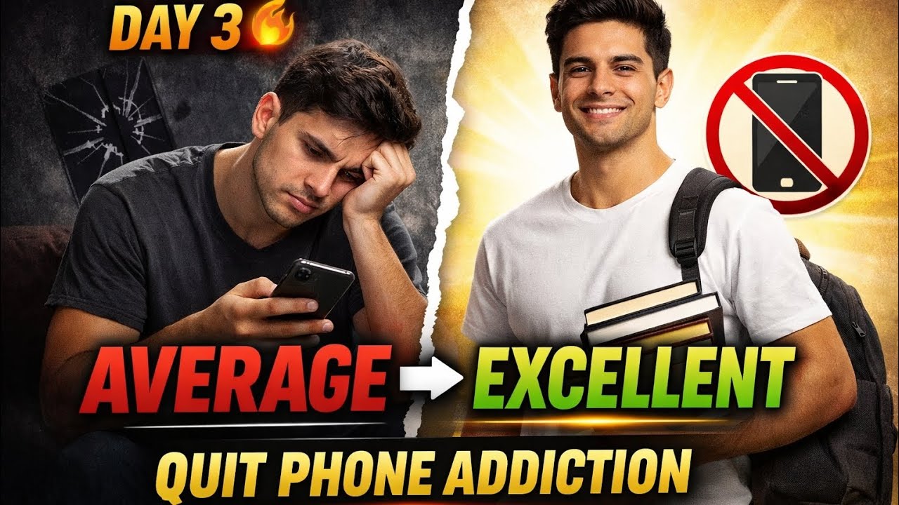Day 3 of average to excellent journey and quit the phone addiction !! 🙂