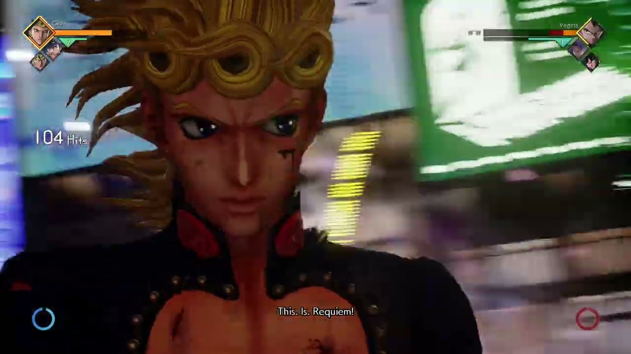 JUMP FORCE Giorno Giovanna vs Goku