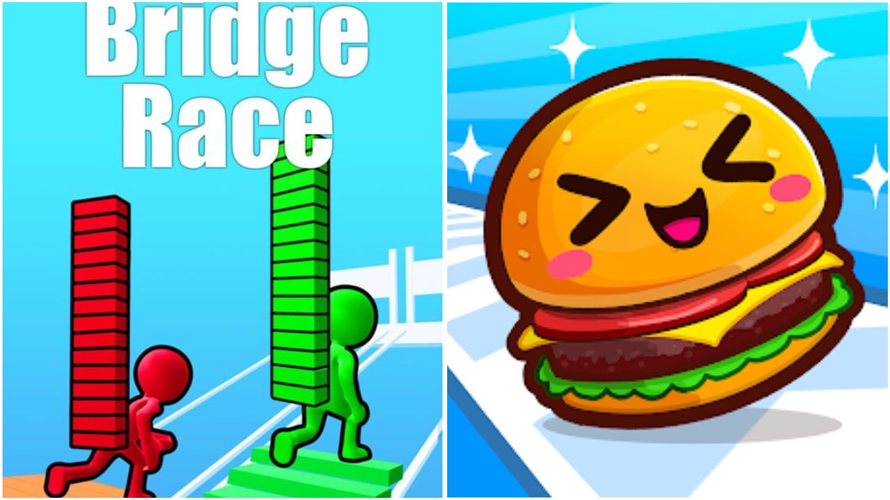 Bridge Race 🔥 VS  Food Run  🔥MAX LEVELS UNLOCKED! Latest Update❤️‍🔥🤩