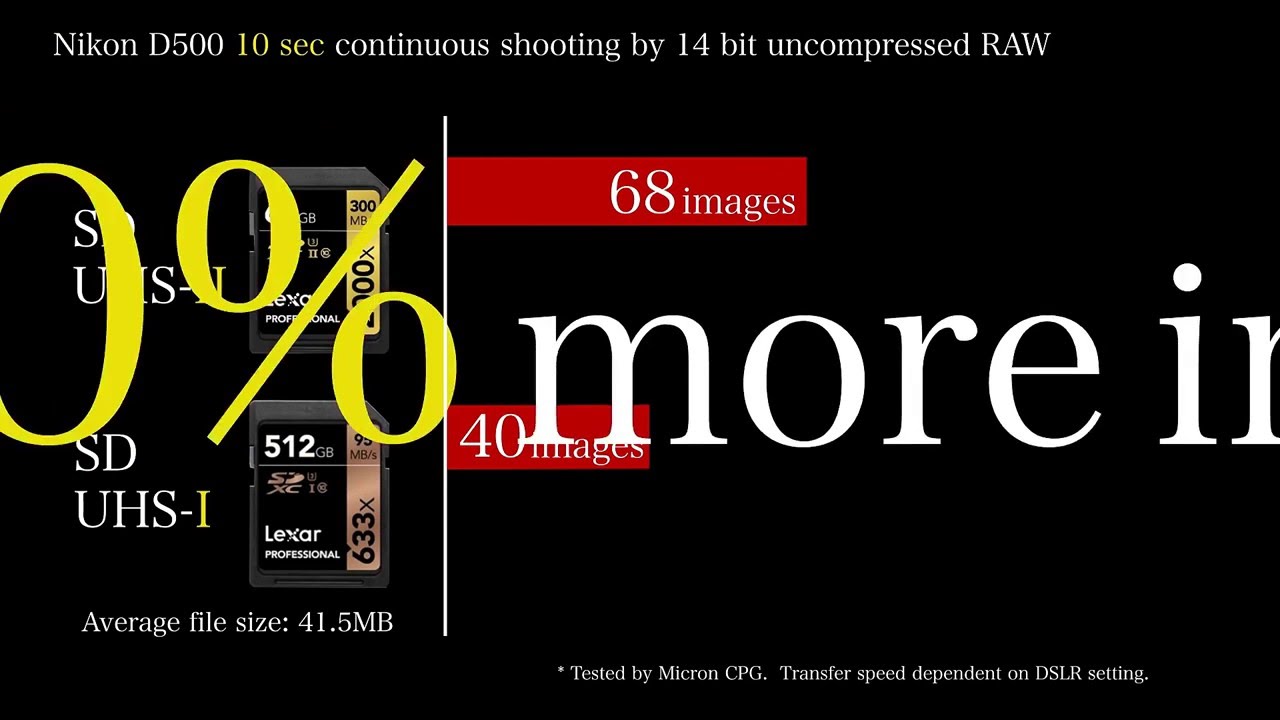 Nikon D500 tested: Lexar Professional High Speed XQD and SD Cards