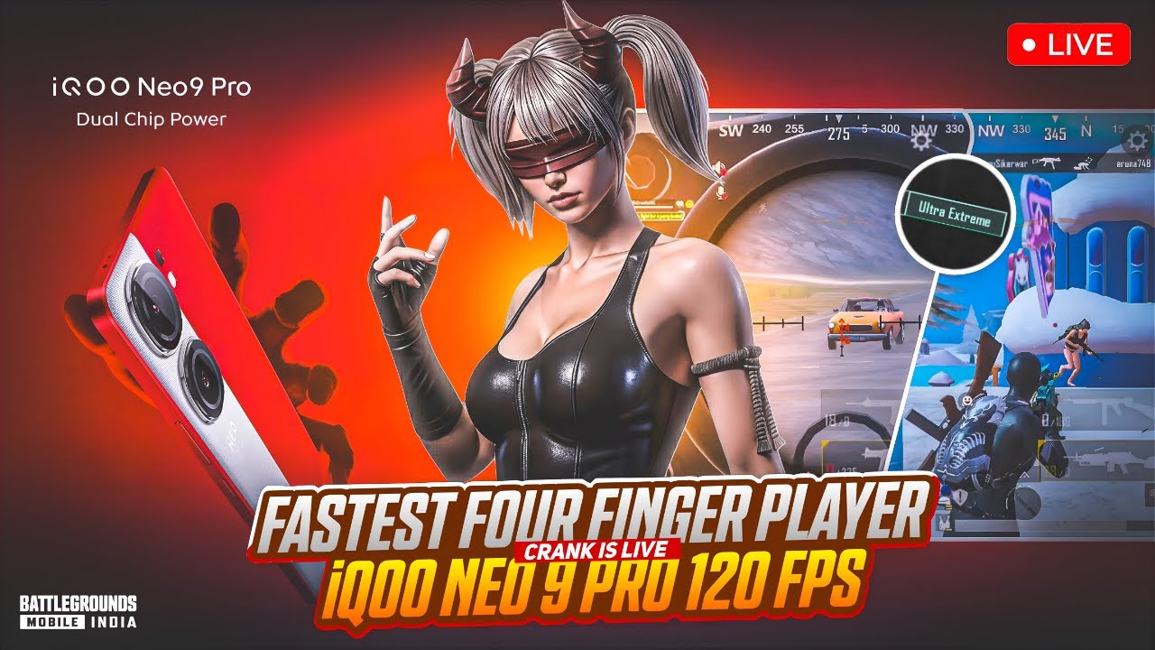 BGMI Live: Snapdragon 8Gen2 Performance On iQOO Neo 9 Pro 📱 | SUBSCRIBER CUSTOM ROOMS🔥