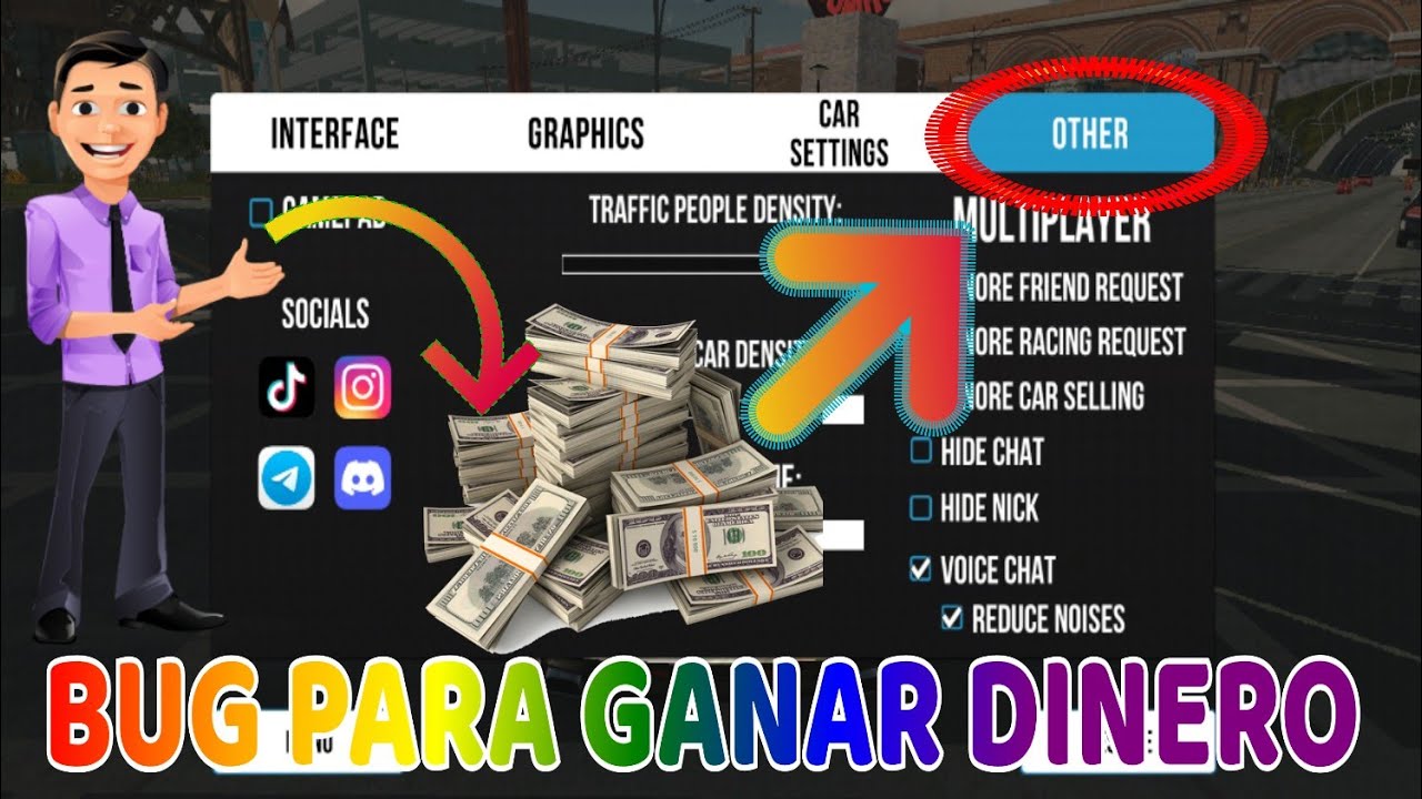 GANA DINERO EN EL BUG  DE TRAFICO EN CARS PARKING MULTIPLAYER 2023