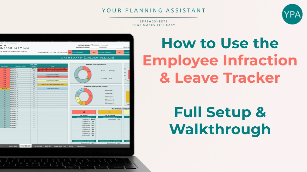 Employee Infraction & Leave Tracker Excel Tutorial | Full HR System Walkthrough #hr #humanresources