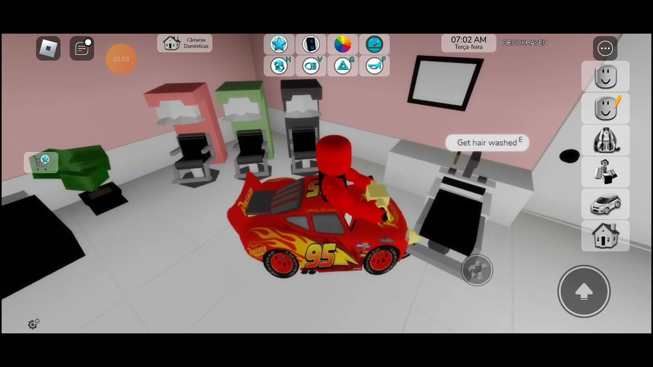 como virar o relâmpago McQueen no brookhaven do roblox