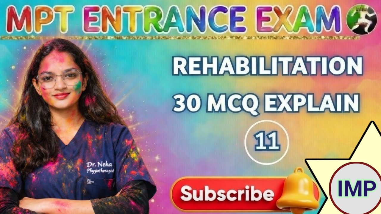MPT Entrance Preparation series || Rehabilitation MCQ || Assistive device|| Prosthesis|| orthosis 