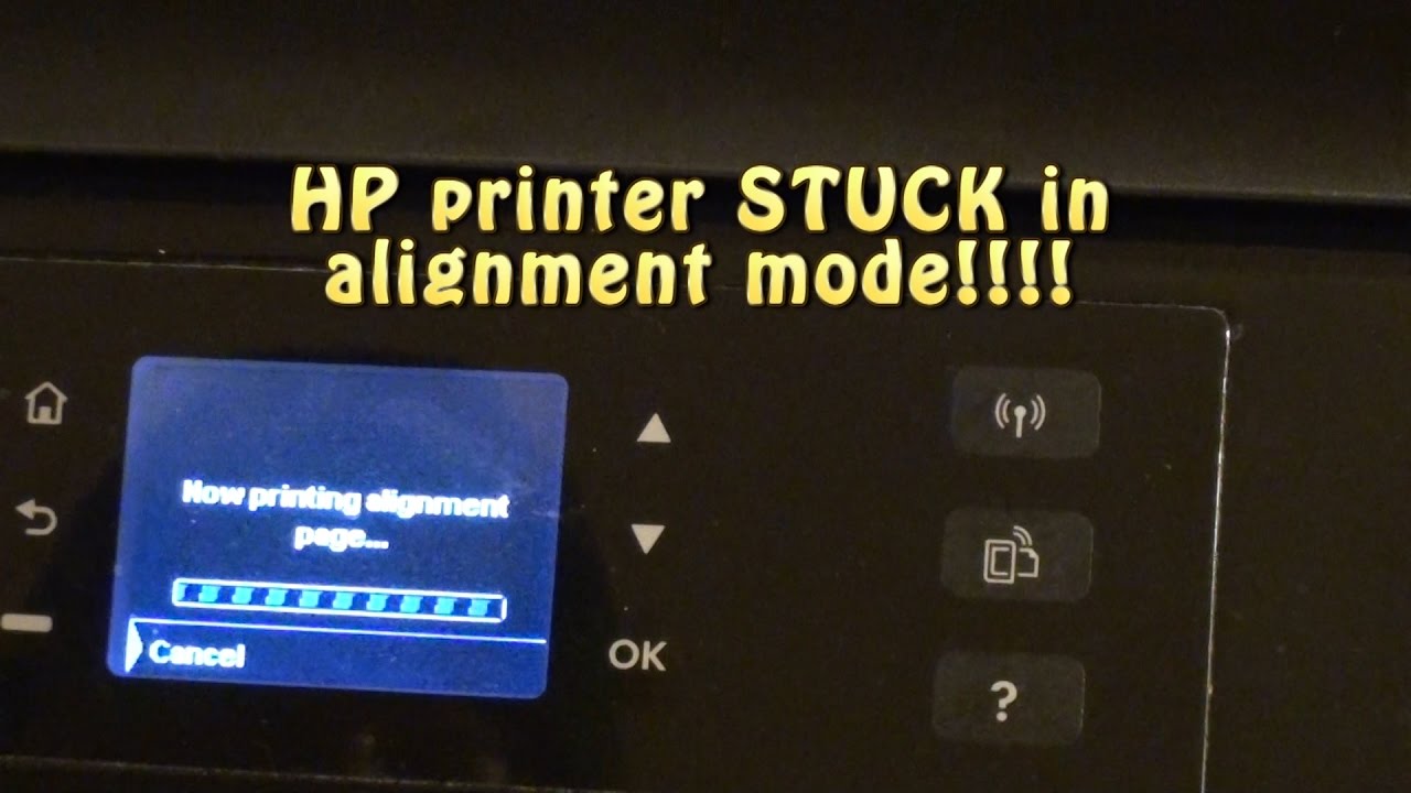 HP printer stuck in ALIGNMENT mode!!