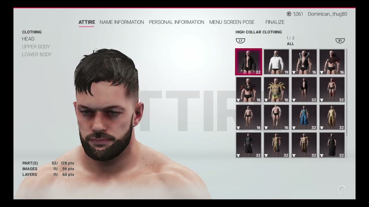 How to create finn balor blue 2022 attire!!!