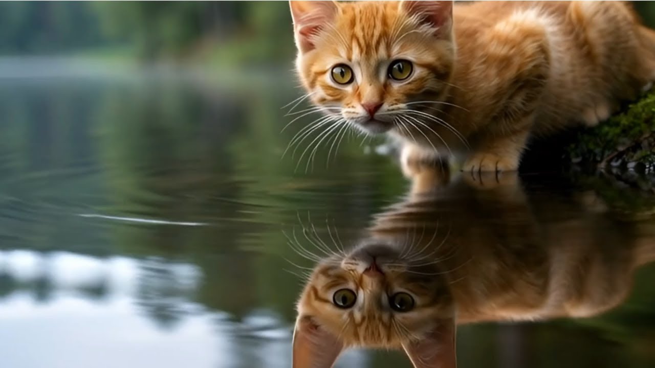 Mama Cat & Kitten Discover a Friendly Forest World