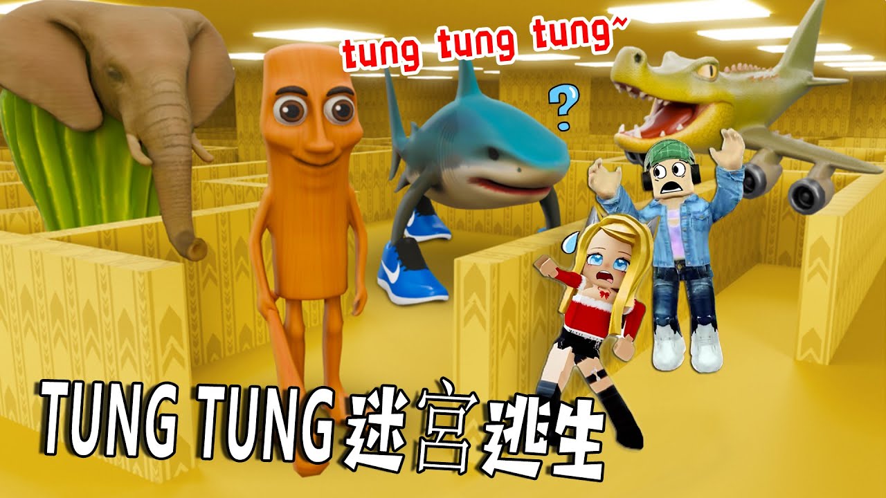 TUNG TUNG迷宮：我能成功躲避怪物，安全逃生嗎？……Italian Brainrot Meme Maze | ROBLOX