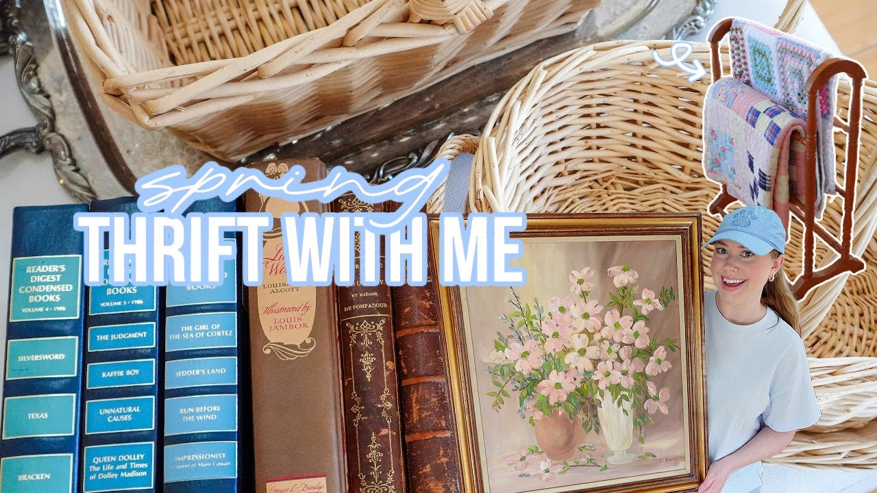 COTTAGE THRIFT WITH ME + HAUL FOR SPRING 2026 | Thrifting + decorating our home!