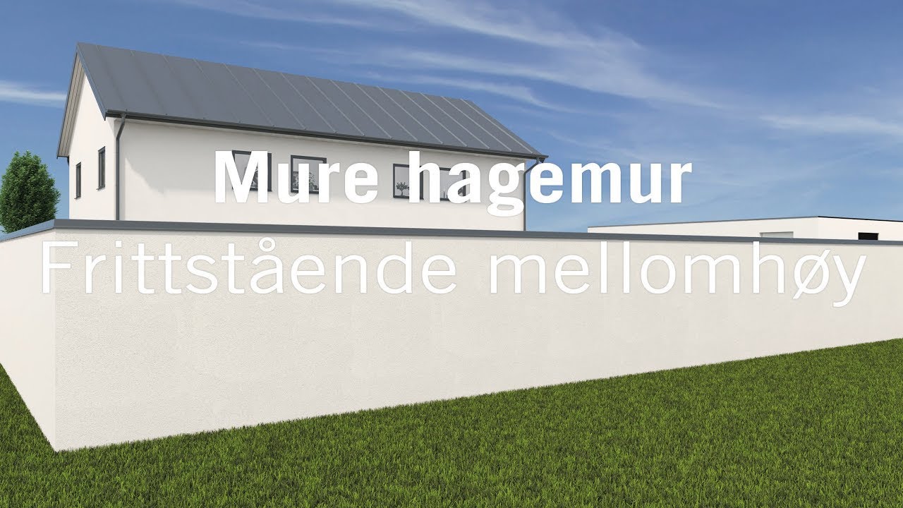 Mure hagemur - frittstående mur - mellomhøy