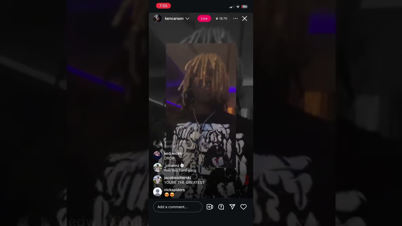 Неизданные фрагменты из прямого эфира Кена Карсона в Instagram!!!🔥🔥🔥