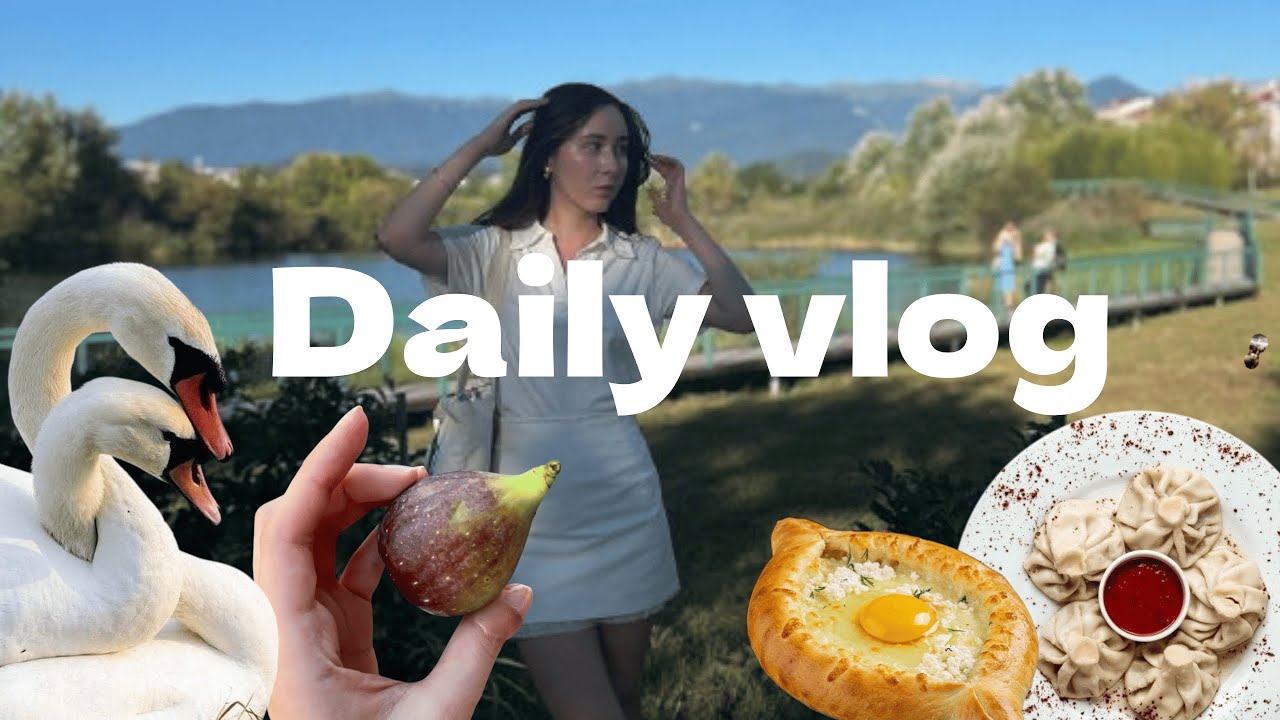 Vlog days with mom 🚕 Ornithological park, Georgian cuisine, walk by the sea