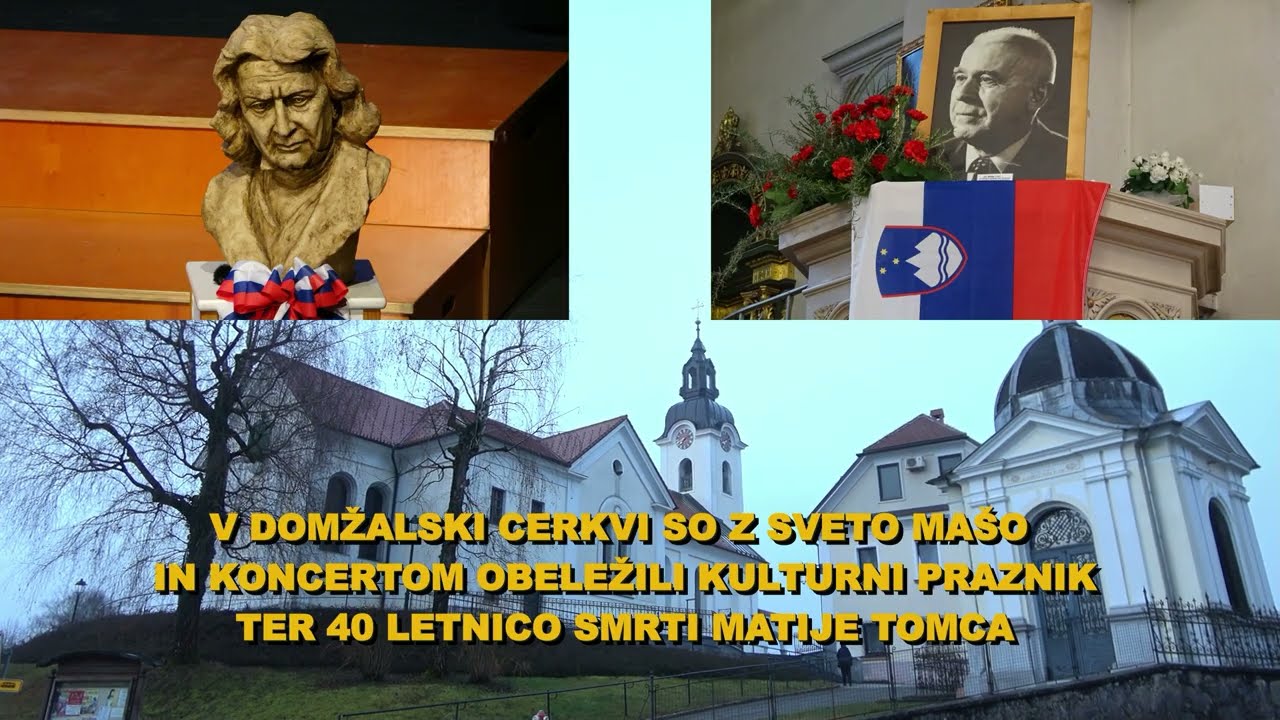 V domžalski cerkvi so z mašo in koncertom obeležili 40 letnico smrti Matije Tomca 8 2 2026