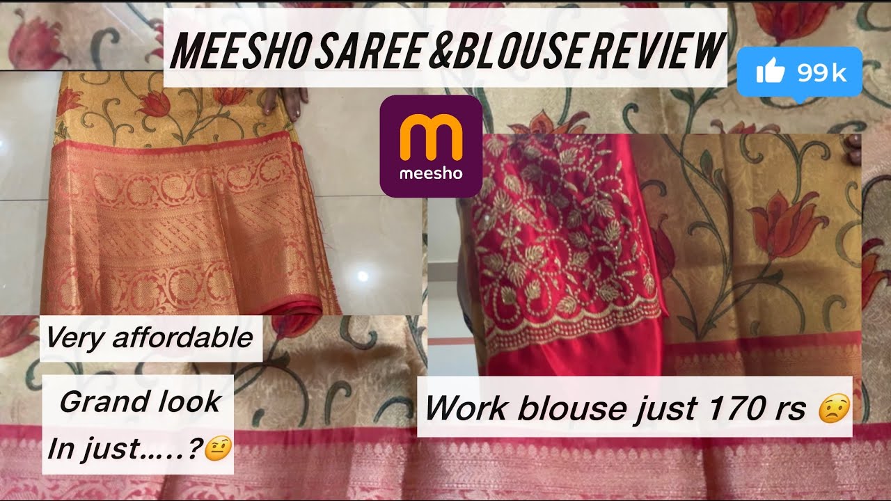 Meesho Saree & Blouse Full Review | Honest One #full grand look
