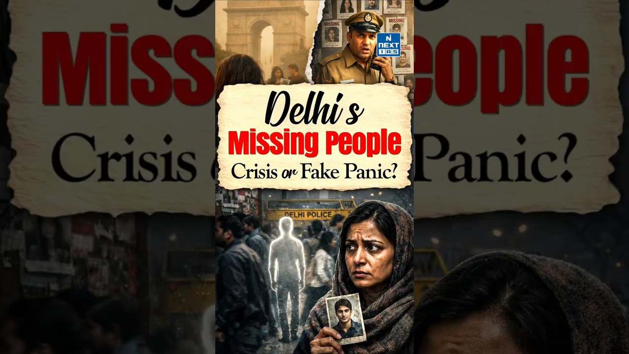 Missing Children in Delhi: Crisis or Misunderstood Data? | UPSC | NEXT IAS