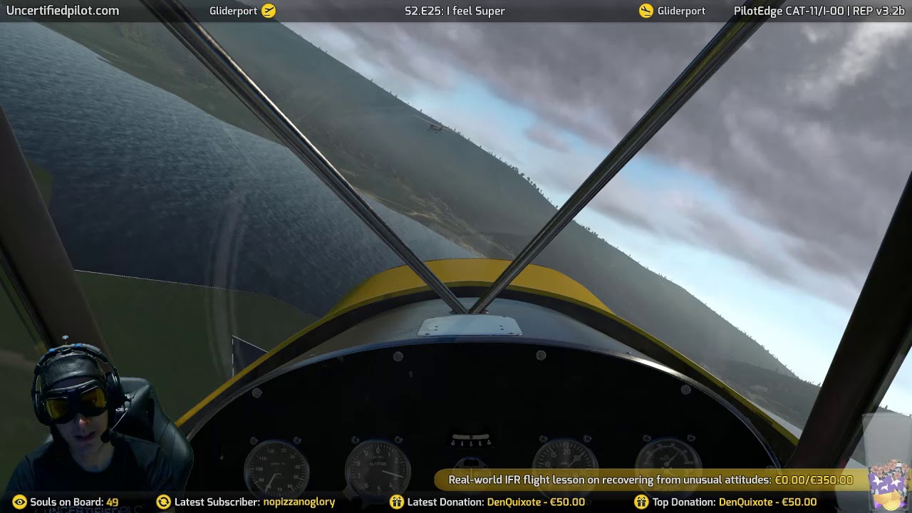 Dog fight in a Super Cub :-D