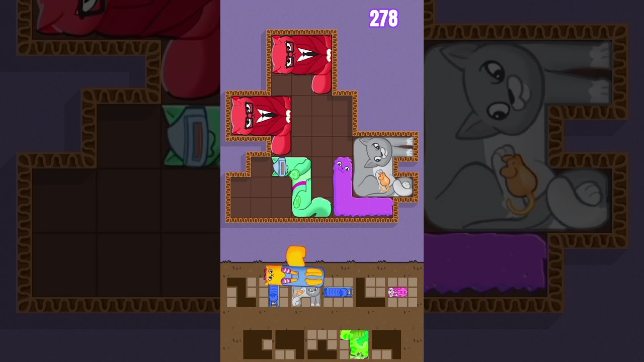 puzzle cats 😼😼 # ❤❤ again a level upto 278 finally  ❤❤ # youtubeshorts
