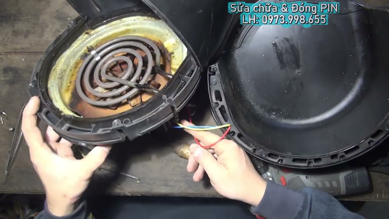 Nồi chiên không dầu không có điện vào
