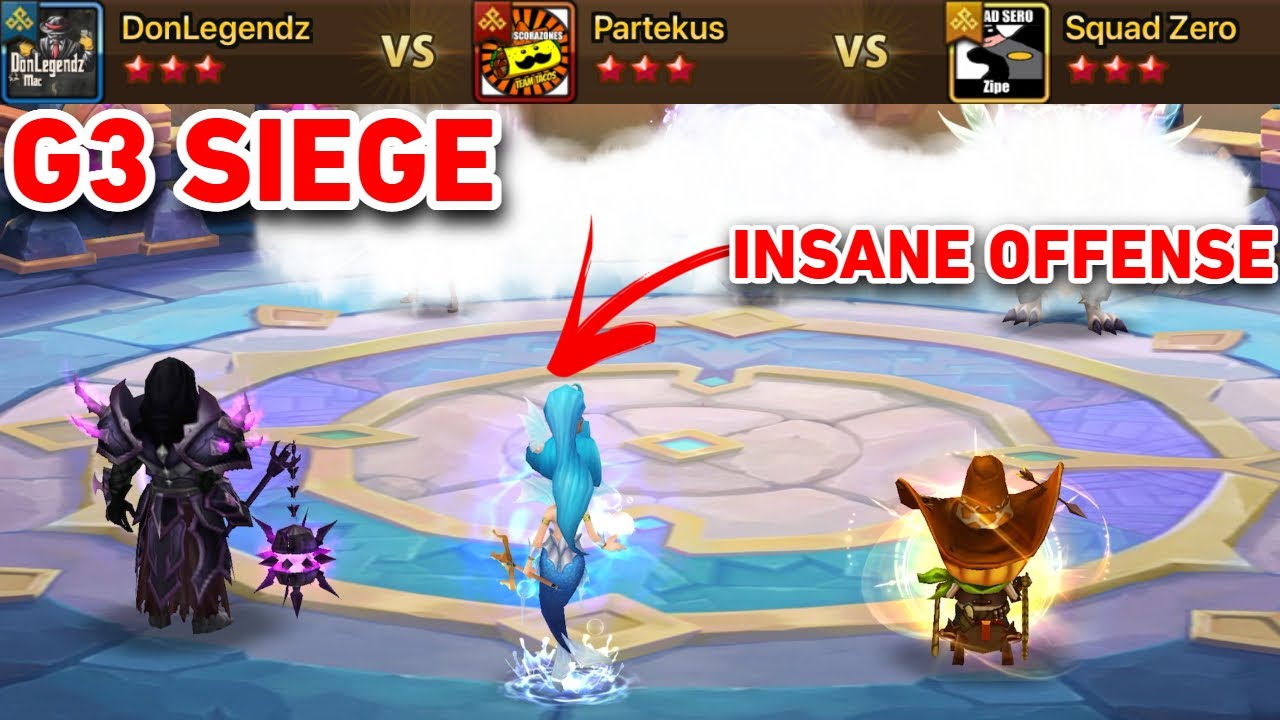 G3 Siege | DonLegendz vs Squad Zero vs Partekus | #summonerswar