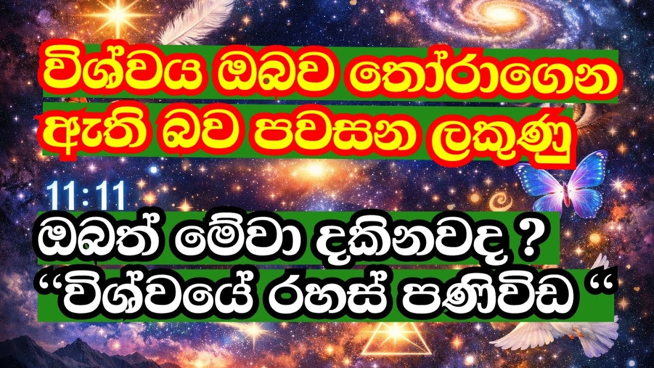 විශ්වය  ඔබව තෝරාගෙන ඇති බව පවසන ලකුණු ?  ඔබව  විශ්වයට විශේෂ කෙනෙක්  