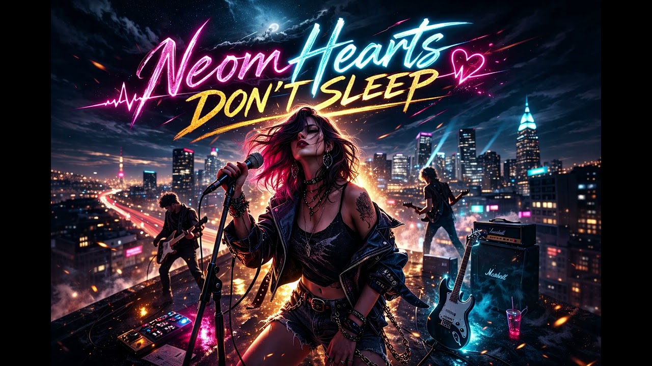 Neon Hearts Don’t Sleep — Epic Alternative Rock Anthem | Night City Vibes