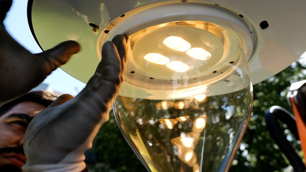 Umweltfreundliche Umr&uuml;stung der Gaslaternen in Heerdt