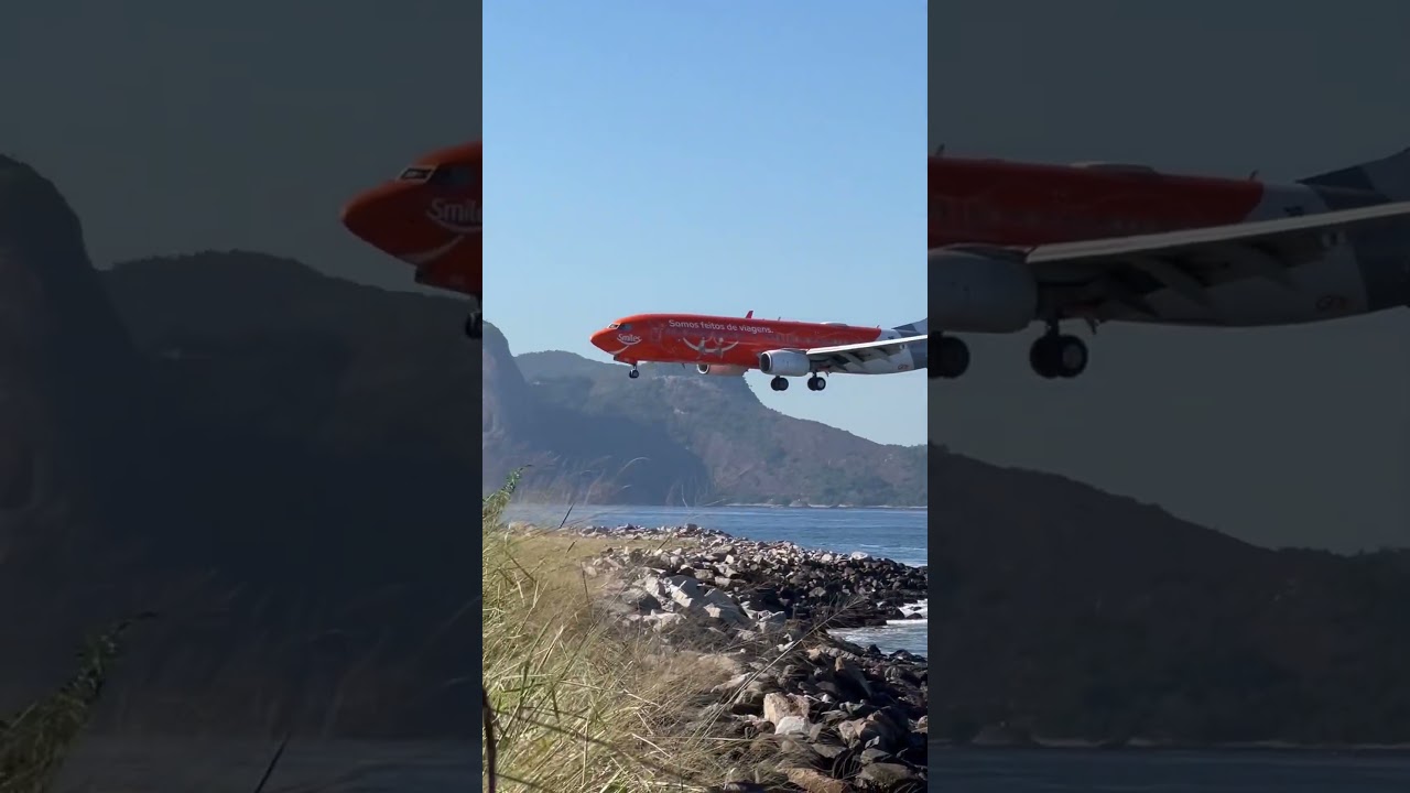 GOL 737-800 (Smiles livery) landing at Santos Dumont in Rio