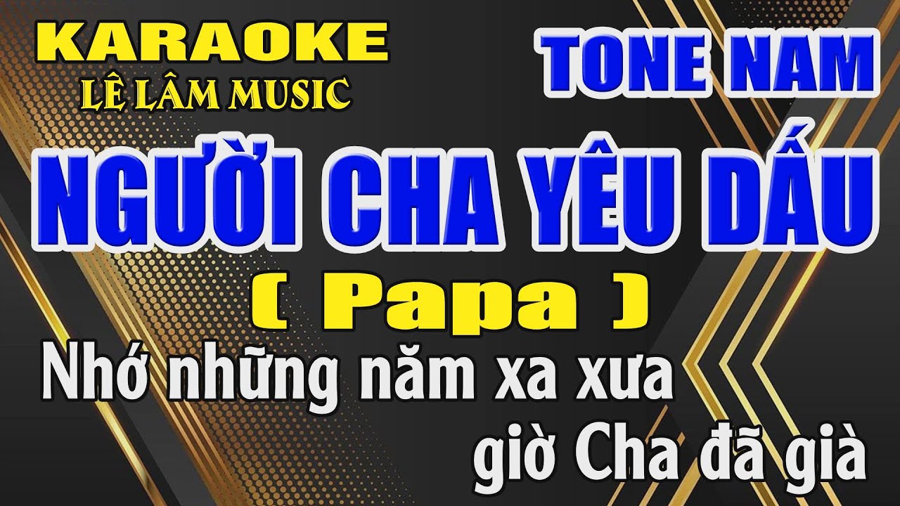 Karaoke Người Cha Yêu Dấu ( Papa ) Tone Nam ( Dm ) Lê Lâm Music