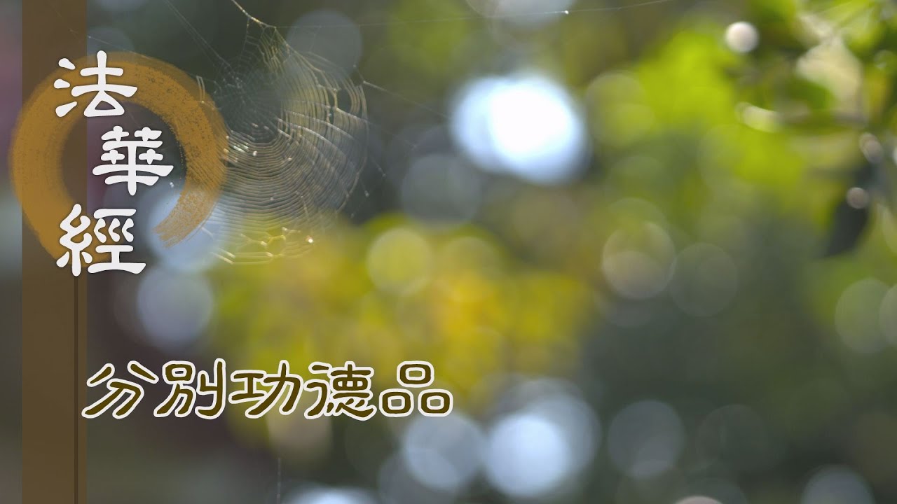 【靜思妙蓮華】法華經分別功德品 - 滅障度苦 解脫生死 - 20240212 第1609集