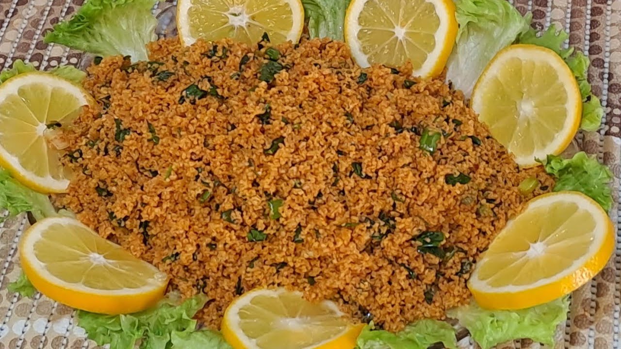 طرز تهیه کیسیر سالاد بلغور ترکیه ای بیسار خوشمزه 😋kısır tarifi