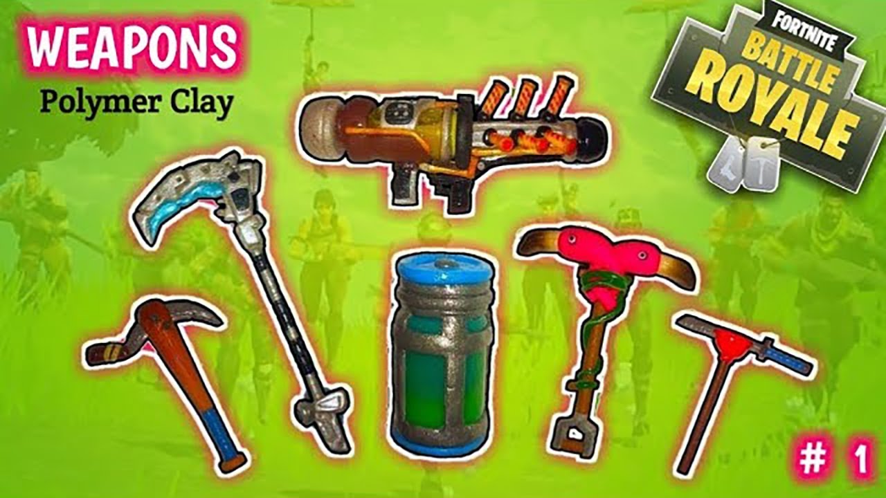WEAPONS | FORTNITE BATTLE ROYALE | Polymer Clay Tutorial