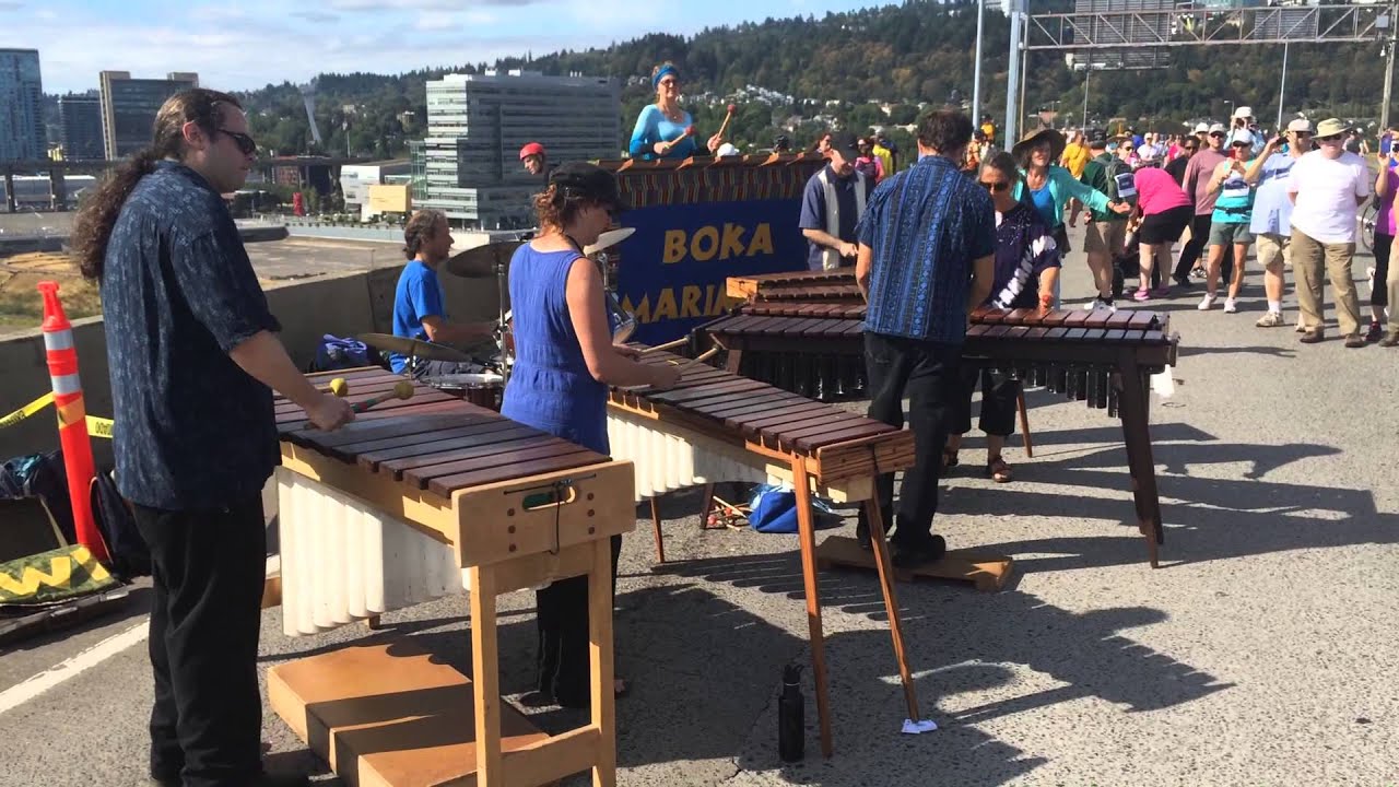 Boka Marimba on Interstate 5 at Portland Bridge Pedal 2015