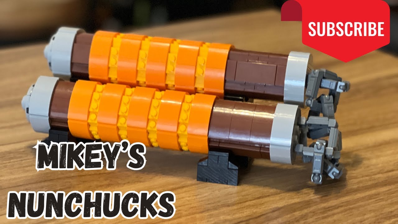 Life-Sized LEGO Mikey's Nunchucks by Bricker Builds | Speed Build & Review