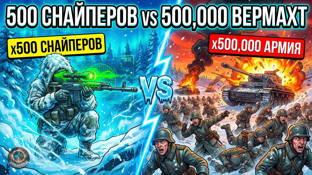 ЧТО ЕСЛИ 500 СНАЙПЕРОВ СВД против 500000 АРМИИ ГИТЛЕРА ПОД МОСКВОЙ? | Декабрь 1941 — x1000