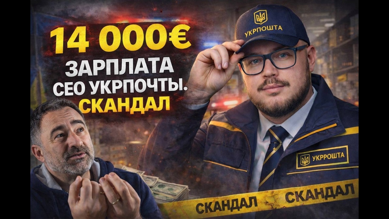 170€ минималка и 14 000€ у директора. Скандал в Укрпочте