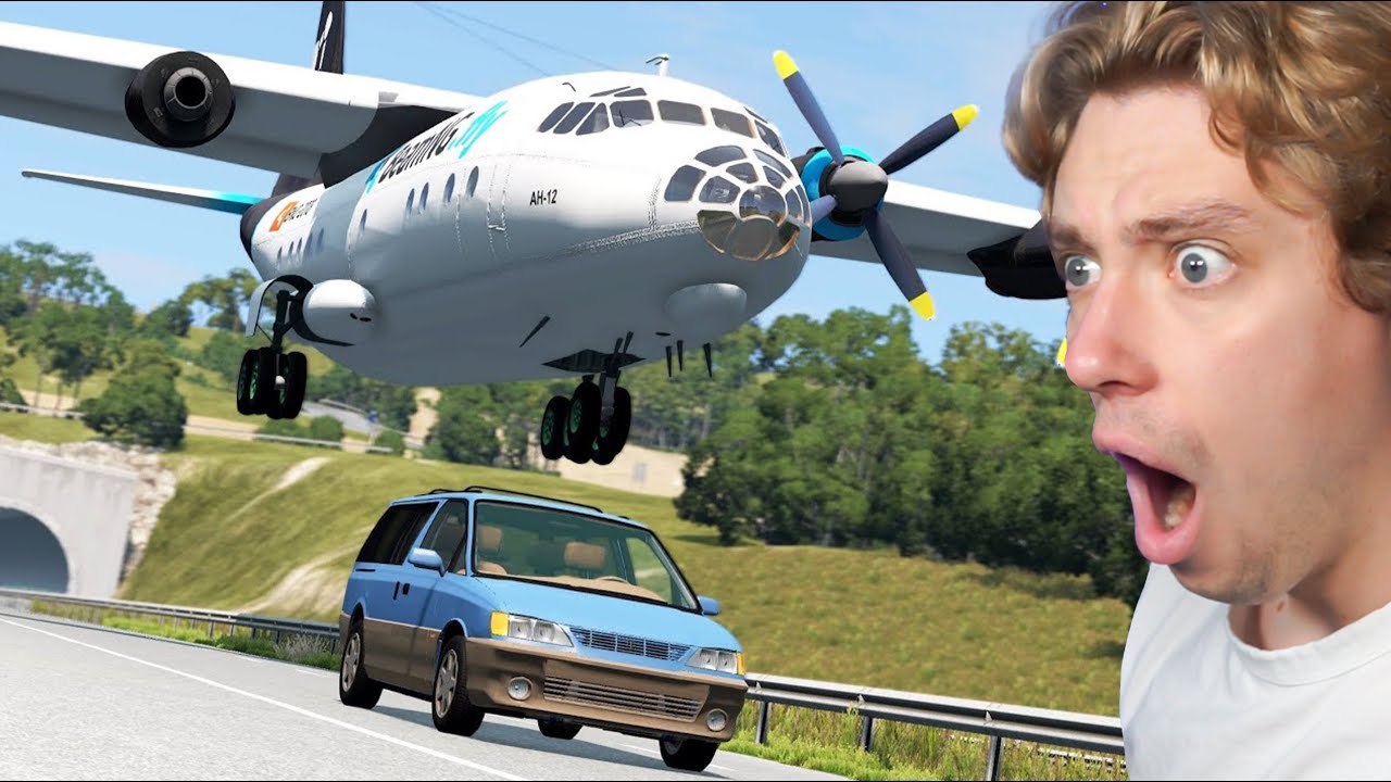 Reacting To EMERGENCY Plane landings and crashes in beamNG