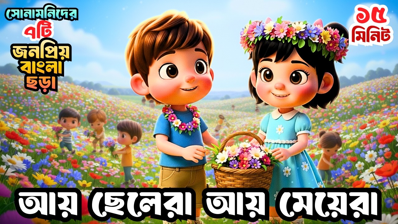 Ay Chelera Ay Meyera | আয় ছেলেরা আয় মেয়েরা -ছড়া | Bangla Rhymes | Bangla Chora | Shonamoni Rhymes