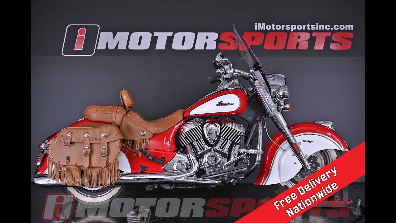 2019 Indian Motorcycle&reg; Chief&reg; Vintage Icon Series Patriot Red/Pearl White A10004@ iMotorsports