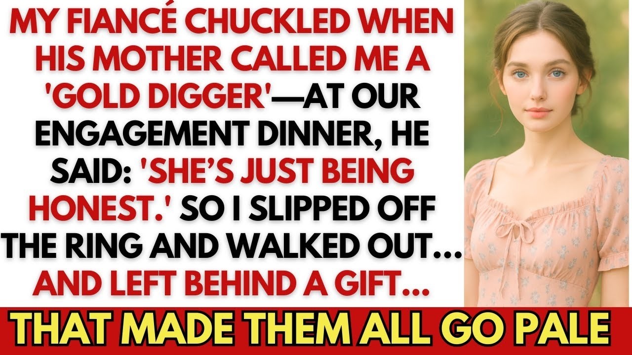 At Our Engagement Dinner, His Mom Called Me A Gold Digger—He Laughed  I Left The Ring… And A G