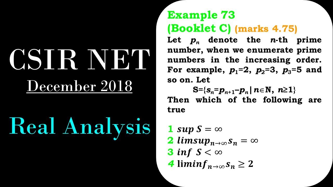 CSIR NET MATHEMATICS| Real Analysis | Concepts, definition and Solution of Real Analysis Dec 2018