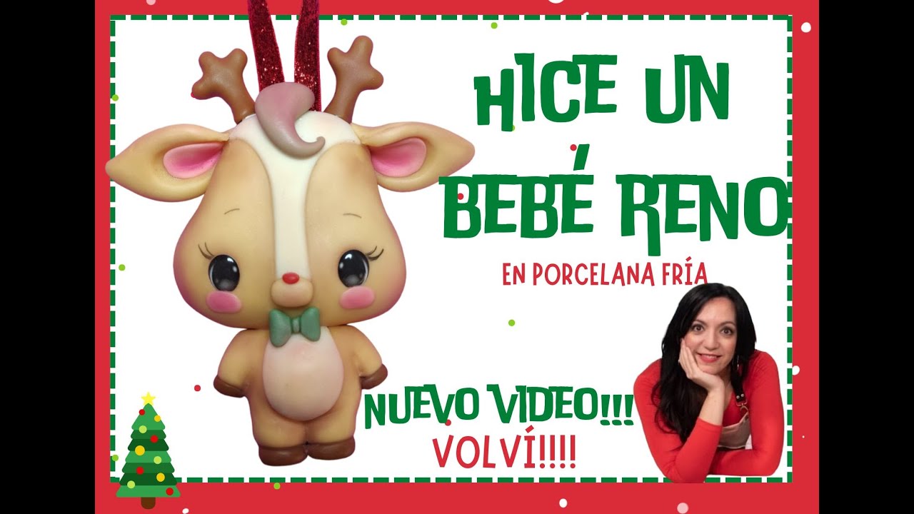 Cómo hacer un BEBÉ RENO en PORCELANA FRÍA para esta NAVIDAD 2024