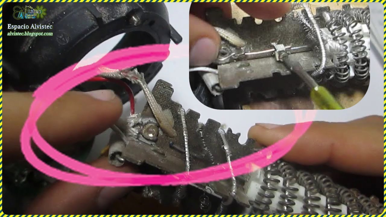 Como reparar el alambre roto de tungsteno o nicrom en una pistola de calor
