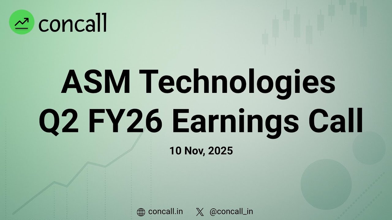 ASM Technologies Ltd Q2 FY26 Earnings Conference Call | Concall.in
