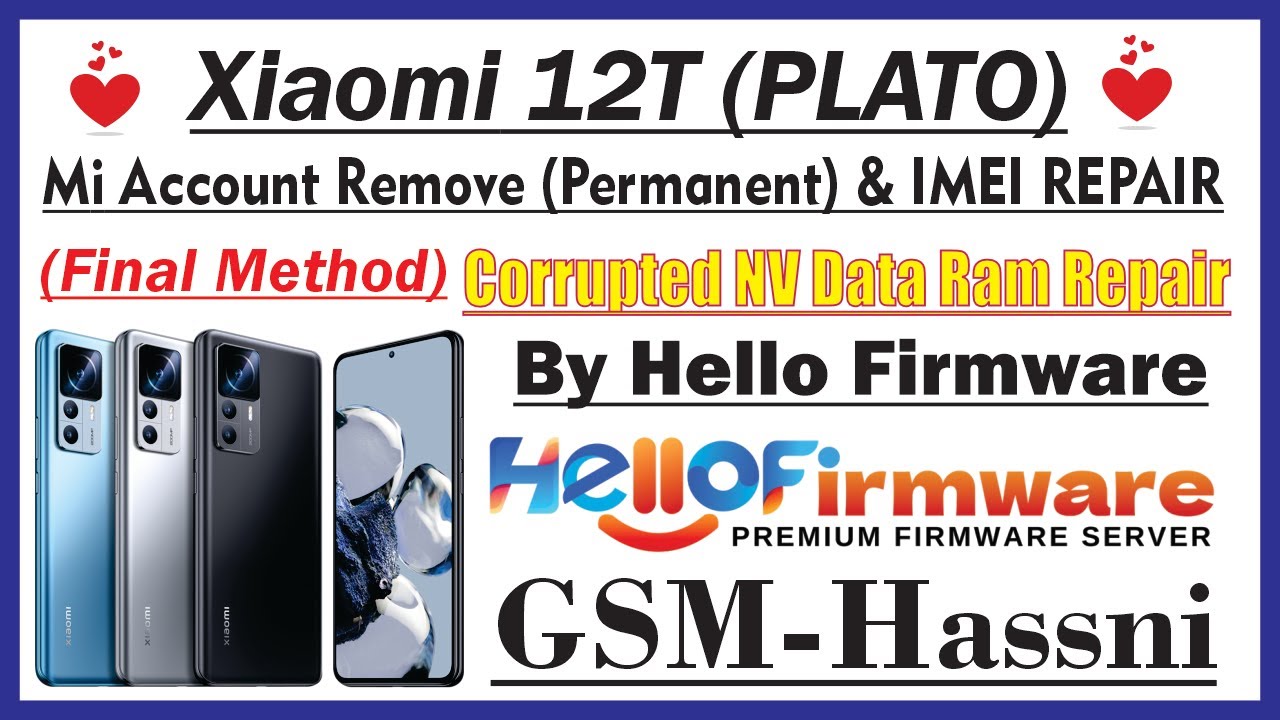 Xiaomi 12t Plato Imei Repair Mi Account Remove By Helllo Aio Tool BY HASSNIGSM