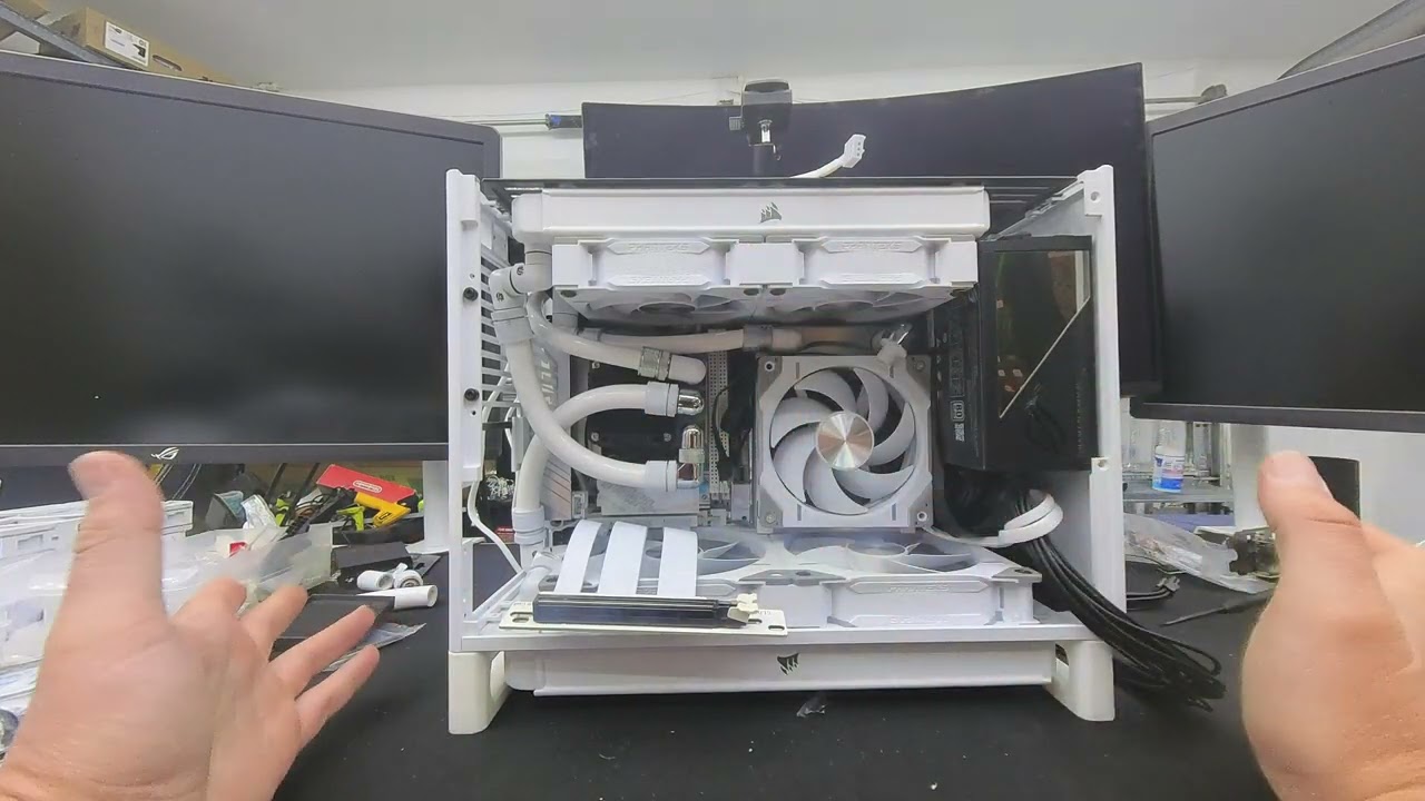 Ncase M2 Itx amd 9950x3d Asus rtx 5090 Astral Watecooling Itx build update