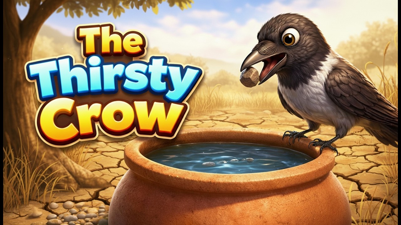 The Thirsty Crow Story | Moral Stories for Kids | Never Give Up