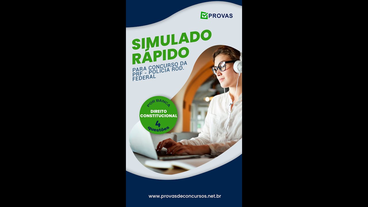 Concurso PRF Policia Rodoviaria Federal - Simulado de  Direito Constitucional  - Prova - 